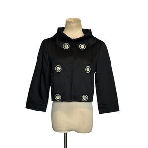 Selé black 3/4 sleeves crop jacket size small